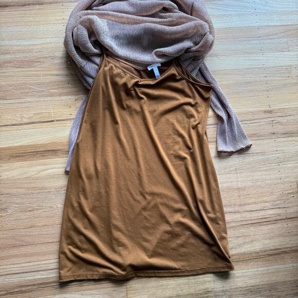 Leith Champagne Gold Long Sleeve Sheer Midi Dress Size 1X NWT Party Holiday NYE - Picture 8 of 16